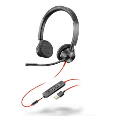 Plantronics Blackwire 3325 USB PC Headset with 3.5mm